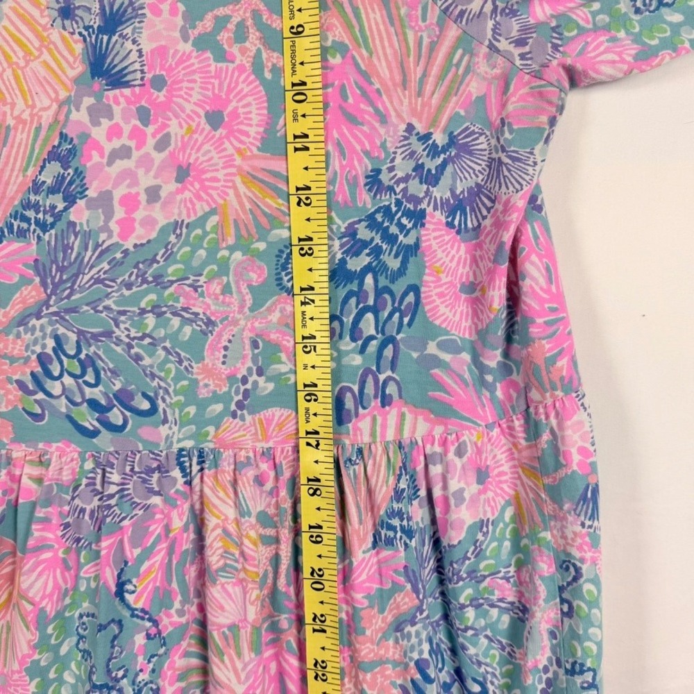 Lilly Pulitzer Geanna Swing Midi Dress XXL Tiered Lagenlook Colorful Coastal - Picture 10 of 11